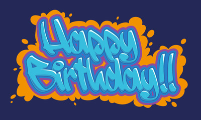 Happy Birthday Graffiti Card