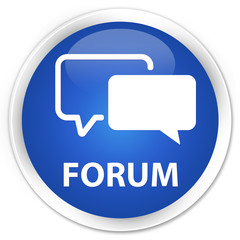 Forum blue glossy round button