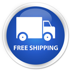 Free shipping blue glossy round button
