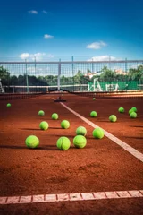 Foto op Canvas Tennis Balls on a tennis court © _italo_