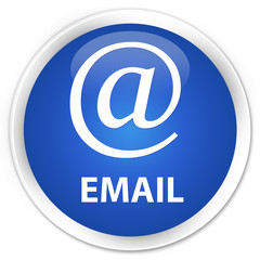 Email (address icon) blue glossy round button