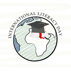 illustration of International Literacy Day.