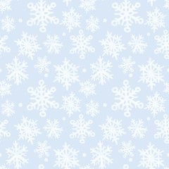 Snowflakes 3. Seamless pattern. Watercolor illustration. Christmas design.