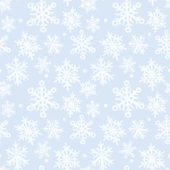 Snowflakes 3. Seamless pattern. Watercolor illustration. Christmas design.