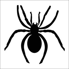 icon  black spider. On a white background. vector illustration