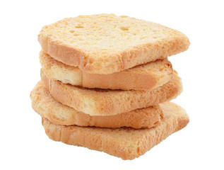 Zwieback oder trocken Brot Isolierung auf weis