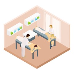 Massage Room Isometric Illustration 