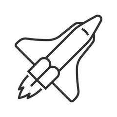 Space shuttle icon. Line style