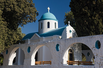 Obraz premium Small traditional church in Kos island, Greece.