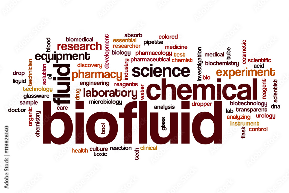 Sticker Biofluid word cloud