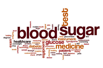 Blood sugar word cloud