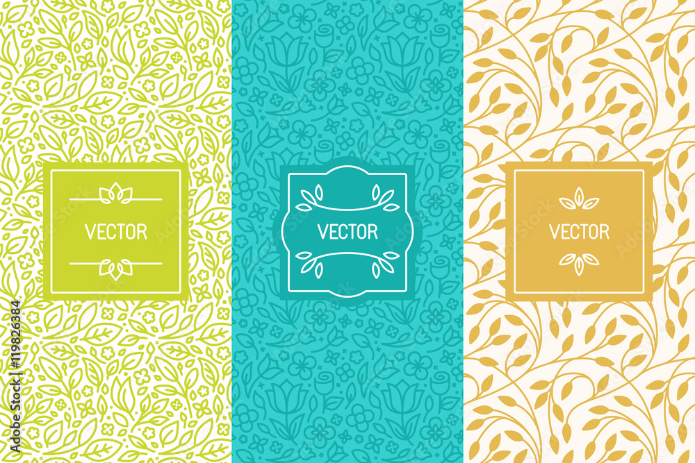 Poster vector set of packaging design templates