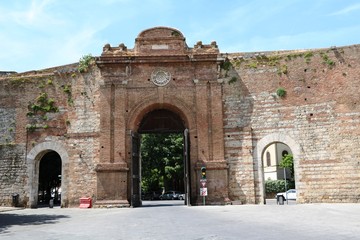 Porta Camollia is a city gate in Siena, Tuscany Italy