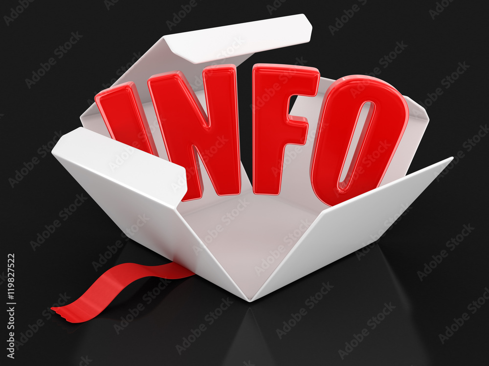 Poster open package with info. image with clipping path