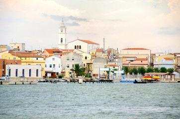 Lesina lake and village - Gargano - apulia - Italy