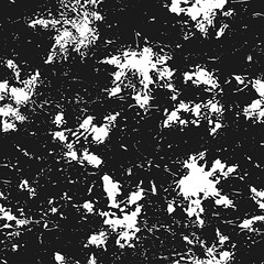 Seamless pattern with maple leaves prints. Autumn background. Black and white