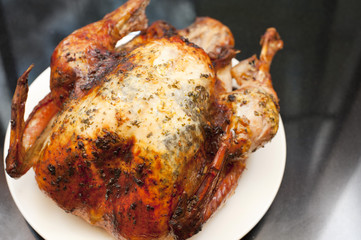 Crisp golden roast turkey