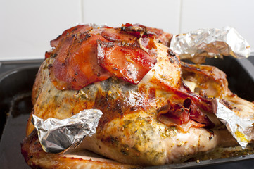 Roast festive turkey