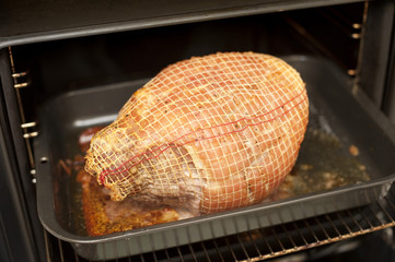Roasting pork in the oven