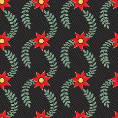 Seamless ornament pattern vector tile