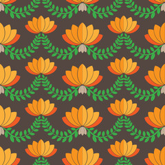 Seamless ornament pattern vector tile