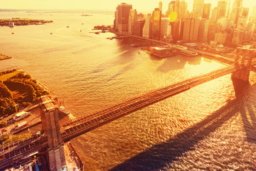 Brooklyn Bridge over the East River in New York