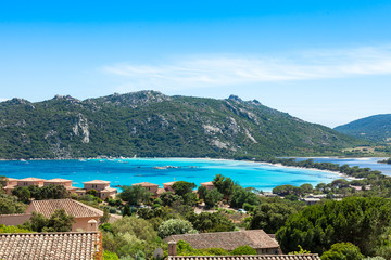 Santa Giula beach in Corsica Island in France