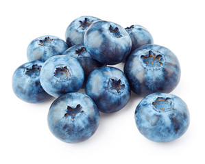 Blueberries isolated on white background