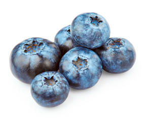 Blueberries isolated on white background
