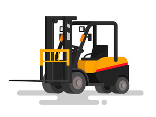 Warehouse steer loader on a white background. Vector illustration