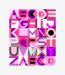 Wandaufkleber Vector Geometric Font Design ©  danjazzia