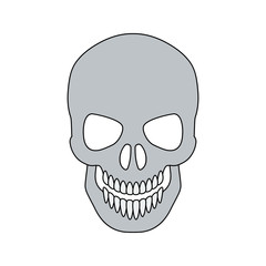 Skull vector icon. Flat style. Cartoon style. Military symbol for web and mobile.