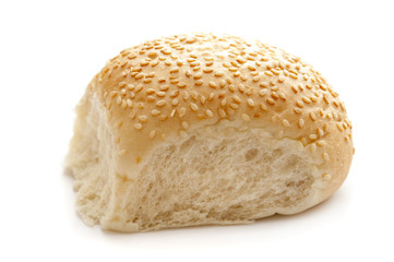 Freshly baked sesame roll
