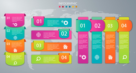 Vector illustration set infographics. Template for brochure, business, web design