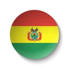Obraz premium White paper circle with flag of Bolivia. Abstract illustration