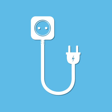 Extension cord icon - vector illustration.