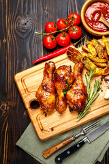 roasted chicken legs with herbs