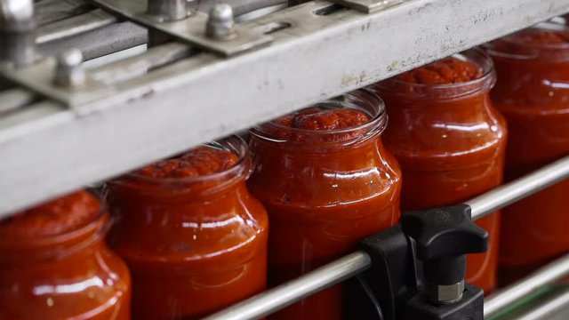 Automatic Line for Processing of Vegetables.Manufacturer Of Tomato Paste.Bottling Tomato Paste in Glass jars.