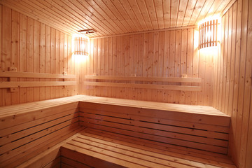 empty sauna room