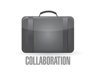 suit case with the word collaboration.
