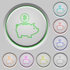 Bitcoin piggy bank push buttons