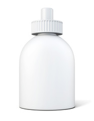 Plastic bottle on white background