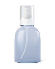 Transparent bottle with sprayer