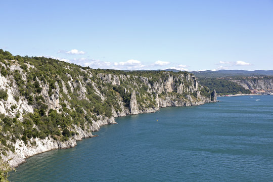 The famous Duino cliffs, Trieste, Italy