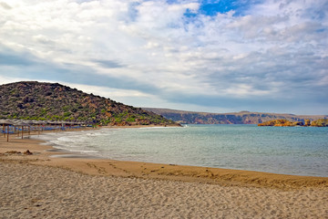 Beach of Vai on the island of Crete