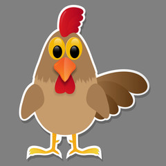 Rooster. Vector illustration.