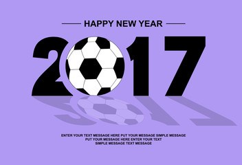 2017 HAPPY NEW YEAR FOOTBALL VIOLET