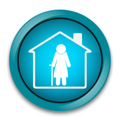 Nursing home button, icon vector illustration