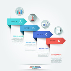 Modern infographic option banner