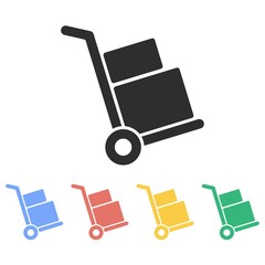 Handcart - vector icon.